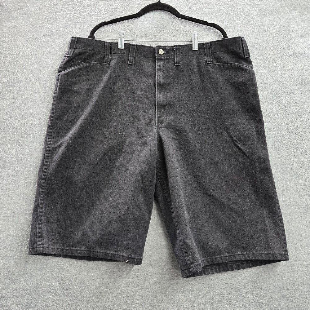 VINTAGE Ben Davis Men Shorts 44 Black Chino Twill Workwear 13" Inseam READ